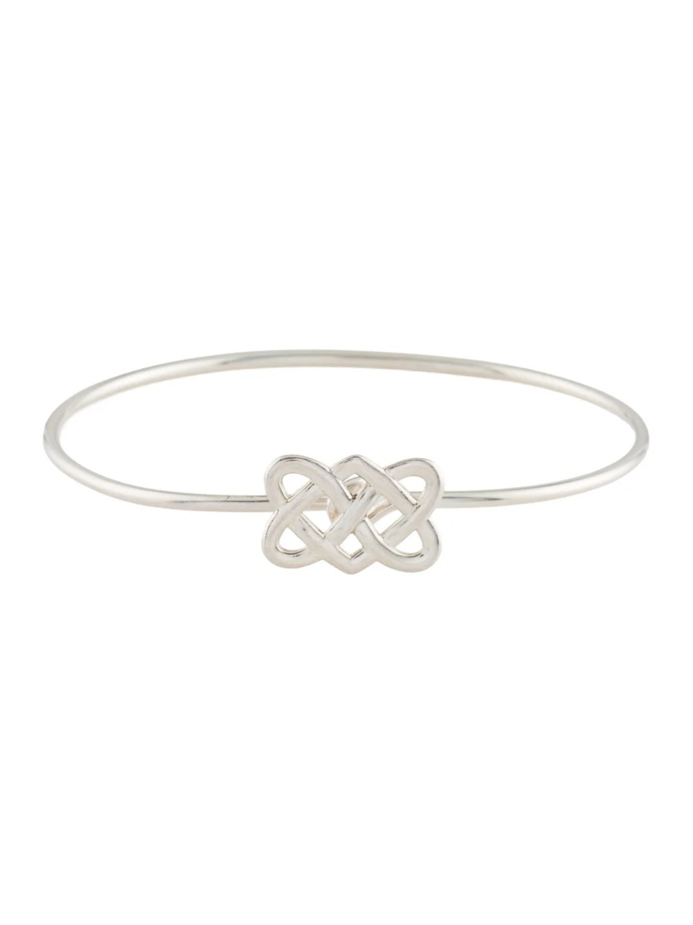 Authentic Tiffany & Co. Sterling Silver Celtic LoveKnot Bangle Bracelet - Silver